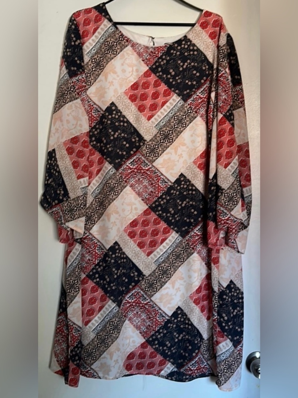 Luxology Midi tunic dress, knee length size 24 with 3/4 sleeves EUC